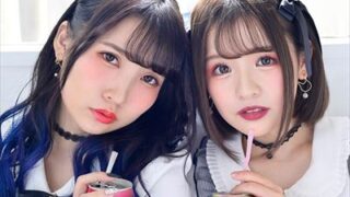 地雷系メンヘラ女子2人が逆3Pで中出し。