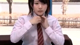 可愛い巨乳JKを騙して下着チェック、即ハメ