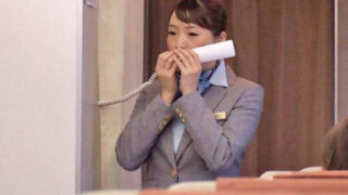 機内で痴漢に無理やり中出しされるCA