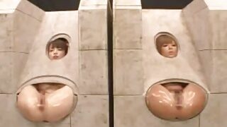 美女が尻を露出しながら拘束され、好き放題に弄ばれている