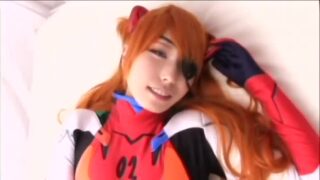 エヴァのアスカがコスプレで着衣SEX、超可愛い。