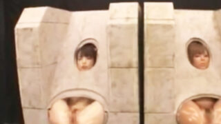 高級地下クラブで性奴隷のショーが行われ、美女に腸内射精が行われた。