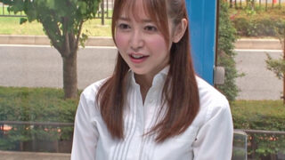 デカ尻のOLがタイトスカートでMM号に中出しされるシーン