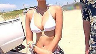 ビキニギャルをナンパし、MM号で寝取りマッサージ