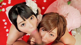 可愛いソープ嬢が3Pに吸い付く