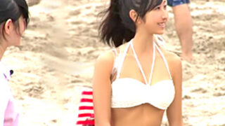 水着のポニテJDがオイルマッサで発情しハメ撮りされる。