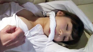 薬で眠らされた巨乳美女が泣き叫んでも容赦なしの中出しレイプ調教