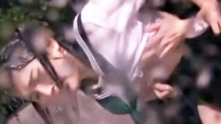 制服の美少女が教師に襲われる