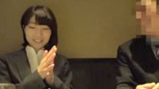 OLと男がホテルで2人きり、ビッチ大爆発