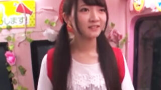 ロリJDの顔面騎乗インタビュー、生チン挿入、パイパン中出し
