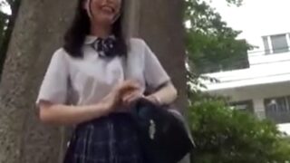 全盛期の夏帆似JKが制服で3P絶頂