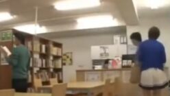 図書館で巨乳の姉が隣の男にレイプされる