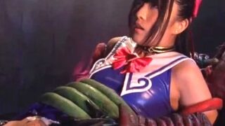 美少女が触手で全身を陥辱される極悪レイプ