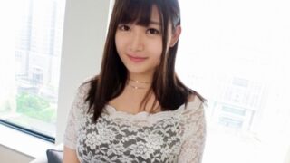清楚系黒髪ロング巨乳素人のパイズリ