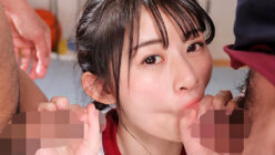 美少女が喉奥まで咥え、フェラとセックスでご奉仕する