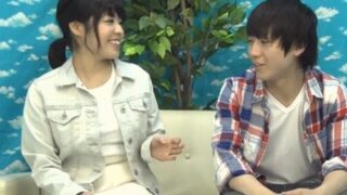 笑顔が可愛い現役女子大生がノーハンドフェラで男友達を逝かせ、口内射精を実現