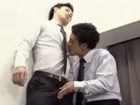 スーツ姿の真面目な好青年たちが言葉を交わさず濃密なBLセックスに没頭する