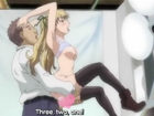 巨乳女子が目の前の大きなチンポを欲しがり、無計画にセックス漬けになるエロアニメ