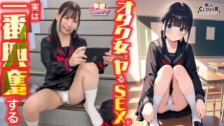 オタク少女との興奮SEX：脱童貞・体育倉庫・屋上で情熱的交わり・本心打ち明け両想いセックス